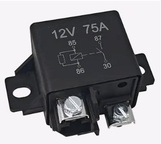 Relay 75AMP 12 VDC, 2 Screw Terminal w/ Mounting Bracket