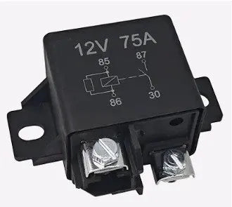 Relay 75AMP 12 VDC, 2 Screw Terminal w/ Mounting Bracket
