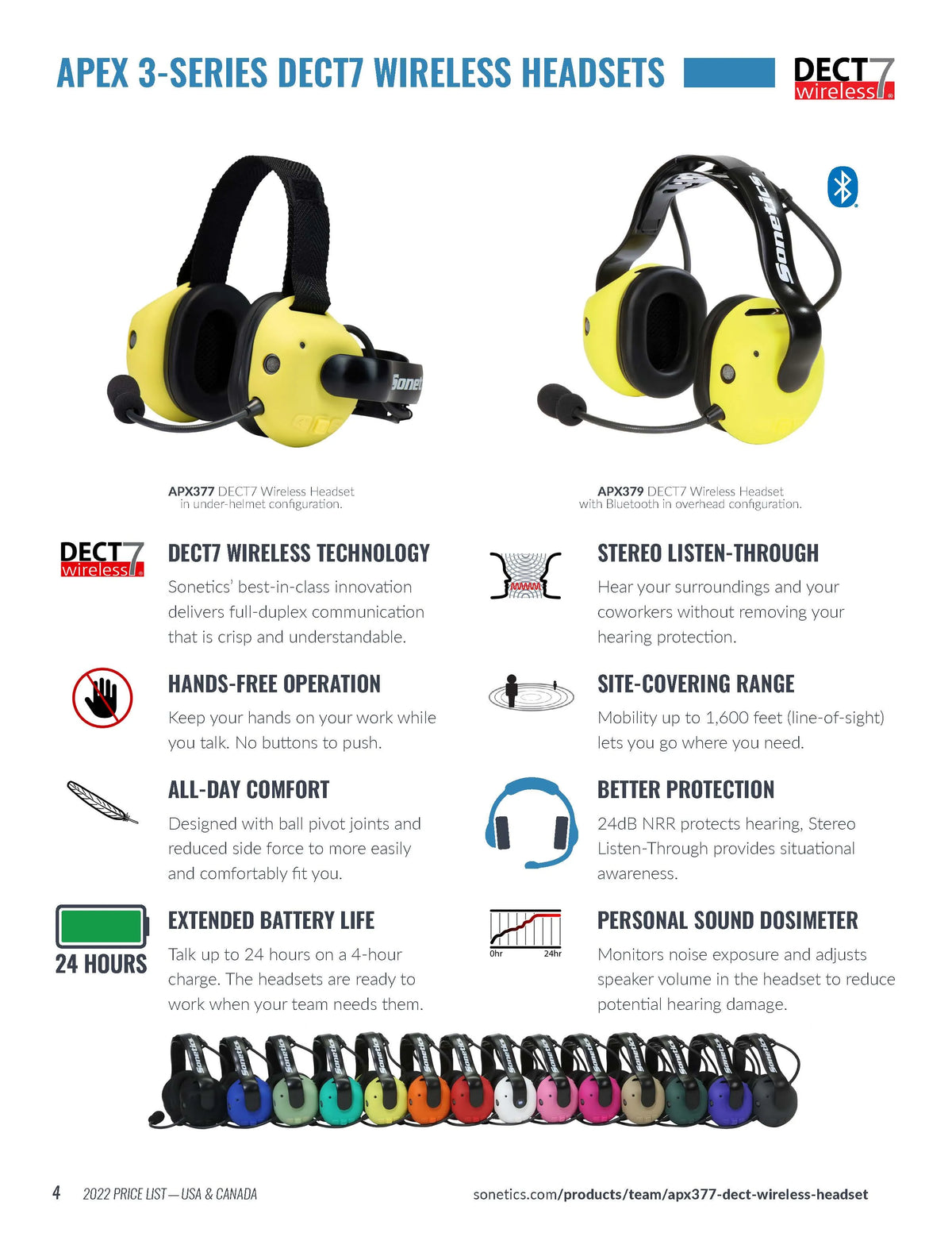 WIRELESS HEADSETS BEHIND EAR APEX 3-SERIES SONETICS